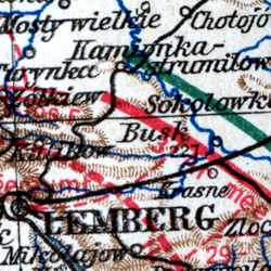 World War I Battle Lines in Galicia, summer 1914