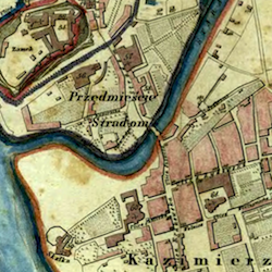 Kraków City and Suburb Map 1836